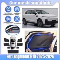 Car Mesh Sunshade For Leapmotor B10 2025 2026 Magnetic Window Magnetic Privacy Curtain Sun Visors Anti Mosquito Auto Accessories
