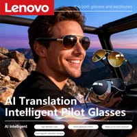 Lenovo AI Smart Sunglasses Bluetooth Audio 100+ Languages Real-Time Translation Hands-Free Calls Music for Travel Business Sport