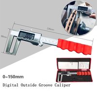 Non-removable Brake Disc Thickness Measuring Ruler 0-150mm Digital Outside Groove Caliper Brake Pad Abrasion Test Tools 0.01mm