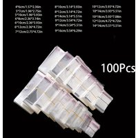 100pcs Self-Sealing Cellophane Bags - Transparent OPP Plastic for Jewelry, Jewelry Making Display & Packaging Supplies