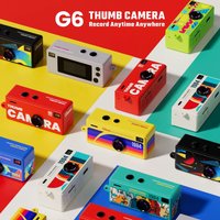 Digital Camera 1080P Kids Keychain Camera Small Thumb Camcorder Video Recorder with Flash Multi-Color Retro Style for Children