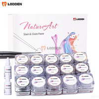 Dental Lab Glaze Paste 4g Stain Paste Low Temperature Fluorescent Porcelain Stains 25ml Liquid Zirconia Glazing Filling Material