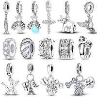Hot Sales 925 Sterling Silver Charms Beads Firefly Elephant Dog Dangle Fit Original Bracelet DIY for Women Jewelry Gift