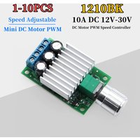 1-10Pcs 10A 12V-30V PWM DC Motor Speed Controller 24V Adjustable Speed Regulator Dimmer Control Switch for Fan Motor LED Light