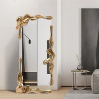 Home villa model room floor-to-ceiling mirror full-length mirror visual decoration ins wind full-body mirror
