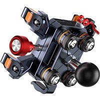 Lanparte Aluminum Alloy Motorcycle Phone Mount Holder Bike Phone Holder, Motorcycle Cell Phone Clamp with Anti Vibration