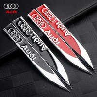 2PCS Car Left Right Wing Side Fender Sticker Auto Emblem Decoration for Audi SLINE 8J A1 A3 A4 B5 B6 B7 A5 A6 C5 C7 A7 A8 D4 Q3