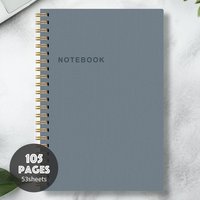 A5 Spiral Notebook Journal with Waterproof Hardcover, Thick Lined Paper & Transparent Protective Cover