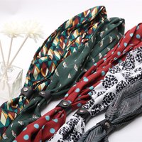 60cm Fashion Square Scarf Men's Cravat Geometry Printed White Silk Scarves Vintage Causal Suit Ascot Wedding Party Pocket Square