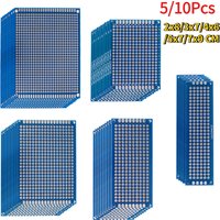 5/10PCS PCB Board Prototype Board Blue 2x8cm 3x7cm 4x6cm 5x7cm 7x9cm Double Sided Circuit Boards for DIY Soldering Project