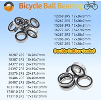 AliExpress NONE 2pcs 15267 15268 12268 16287 17287 18287 18307 24377 30406 30407 RS 2RS Bearings ABEC-7 Rubber Sealed Bicycle Ball Bearing
