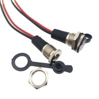 15pcs 5521/5525 High Current IP67 68 Waterproof Charging Iine DC Connector 5.5 * 2.1/5.5 * 2.5 Power Cord Female Socket Adapter