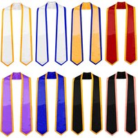 72inch/182.8cm Unisex Plain Graduation Stole Class of 2026 Mexican Graduation Honor Sash Graduation Ceremony Party Costume