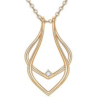 Stainless Steel Waterdrop Ring Holder Necklace For Women Men Cubic Zirconia Ring Keeper Necklaces Jewelry For Wife Girlfriend