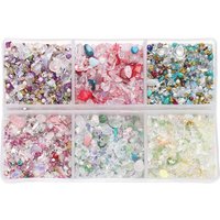 1Set/Box 6 Colors Glass Crushed Beads Filling Irregular Broken Stone Bead for DIY Epoxy Resin Mold Crafts Nail Art Supplies