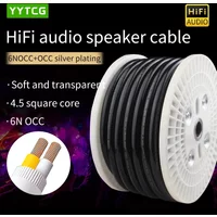 YYTCG Hi-Fi Audio Line Cable 6N OCC Speaker Wire DIY Loud Speaker Cable for Amplifier Home Theater KTV DJ System