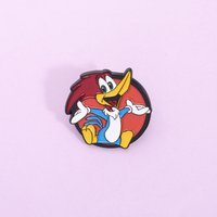 Cute woodpecker brooch Cartoon Anime Merchandise Badge Trendy Versatile Clothing Bag Brooch