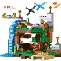 Hot Toys 2025 New Minecraftinglys Compatible Building Blocks Toys Village City Action Figures Compatible Sets Toy For Children