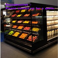 custom.Supermarket Fruit and Vegetable Display Open Chiller