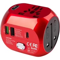 UPPEL Universal Travel Adapter US/UK/AU/EU Multiple Plug Converter Fast QC3.0 Type C USB Charger 3 Ports European Power Adapter