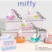 Genuine Miffy Moon Keychain Blind Box Cute Rabbit Figure Keyring Kawaii Stars Moon Clouds Bag Charm Collectible Boys Grils Gifts