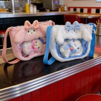 Cute Cartoon Kuroko's orm Small Plu Transparent Slant Crossbody Bag Handbag Single oulder Bag Lovely Bag ornament figurine