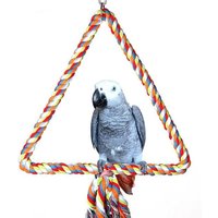 Jouets à mâcher pour perroquets de grande taille, ULen coton, forme de balançoire triangulaire