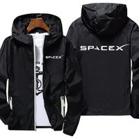 New SpaceX Space X Logo Hoodies Printing Casual Spring and Autumn Hooded Cycling Jacket Pilot Oversized 7XL Zipper Jacket Coats
