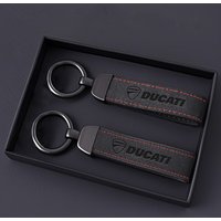 Ducati Keychain With Car Logo Key Rings Interior Accessories Man Suede Keychain for Ducati Monster Panigale Diavel V4 Scrambler