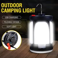 Solar Folding Soccer Light Rechargeable LED Bulb Lamp Outdoor Camping Night Market Stall Power Outage Emergency Lighting Torch