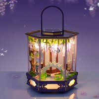 DIY Wooden Miniature Model Kit Chinese Lantern Casa Doll Houses 3D Puzzle Dollhouse With Furniture for Friends Christmas Gifts