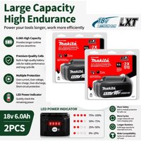 Batterie au lithium de remplacement 100% authentique Makita 6Ah pour batterie Makita 18V BL1860B BL1840 BL1830B BL1850B BL1850 BL1860 BL1815