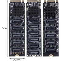 M.2 To SATA 3.0 Riser Card M2 M-KEY PCI-E Expansion Card 5/6 Port SATA3.0 Converter for NVME NGFF To SATA SSD Adapter Card 6Gbps