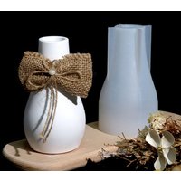 3D Long Vase Clay Silicone Mold DIY Home Decoration Ornament Crafts Making Plaster Epoxy Resin Concrete Flower Pot Casting Molds