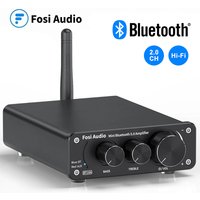 Fosi Audio BT10A Mini Bluetooth Amplifier 2 Channel Amp for Home Speakers Treble & Bass HiFi Stereo Sound Amplifier 50W*2