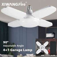 E27 Fan Foldable 28W LED Bulb AC220V/110V 40 Bulb Deformation for Home Ceiling Lights Warehouse and Garage White Light6500K Bulb