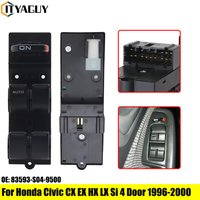 Front Left Electric Master Window Switch Lift Button 83593-S04-9500 83593S049500 For Honda Civic CX EX HX LX Si 4 Door 1996-2000