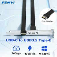 FENVI Type-E to USB-C 20Gbps Female Adapter Cable USB3.2 Converter Front Panel For 4K video 100W PD Extension Wire Cable 30/50CM