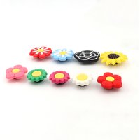 Cute Shoe ジビッツ Charm Decorations Cartoon Colorful Flowers Slipper Ornament Pvc Pins クロックス Shoe Accessories Children's Party Gift