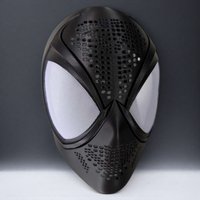 3D Printing Black Spider Faceshell Mask Magnetic Lens Adult Men Cosplay Costume Accessory Halloween Mask Part