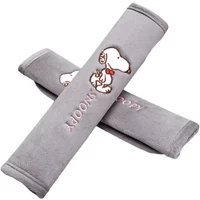 2pcs Snoopy Car Seat Belt Cover Cartoon Plush Car Safety Belt Pad Universal Auto Kids Shoulder Cushion Protector Car Interior