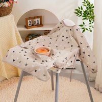 Elinfant 1Pc Clean Feeding Bib for Baby 1-3Y Waterproof Bib Apron Smock with Table Cover Infant Mess-Free Kids Full Coverage Bib
