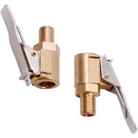 1/2/3pcs Automotive Tire Pneumatic Chuck Pump Valve Connector Clamp Adapter Automotive Brass 8mm Inflator Pump Tire Wheel Valve
