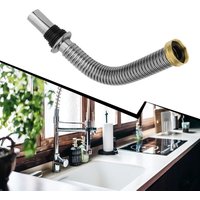 40Cm 60Cm Stainless Steel Kitchen bathroom Sink Siphon Waste Drain Flexible Pipe Hose Home Retractable Drainage Tube