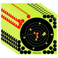 10Pcs 8-inch Fluorescent Self-Adhesive Shooting Gun Target Paper Hunting Practice Target Paper Splatter Sticker Label