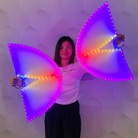 Sound Activated LED Light Up Fan for Nightclub Glow in Dark Stage Prop for Bar Rave Disco Performance Fan Accessory for DJ Show