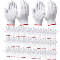 Hand Working Gloves Safety Grip Protection Work Gloves Men Women BBQ Thick Cotton White(Pack of 12 Pairs)