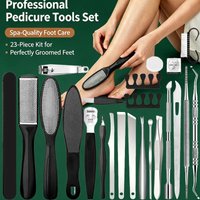 10/13/23Pcs Stainless Steel Pedicure Set,Professional Dead Skin & Callus Remover Kit,Foot File Scraper Cuticle Pusher Trimmer