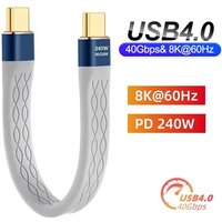 240W USB 4.0 40Gbps Data Transfer Cable Type C Fast Charging Cable 8K 60Hz USB C to Type C Data Cord For iPhone 16 15 14 Pro Max