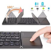 Wireless Folding Keyboard Bluetooth Keyboard With Touchpad For Windows Android IOS Phone Multi-Function Button Mini Keyboard